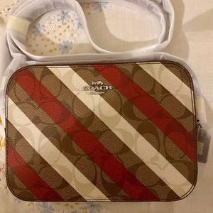 Coach Candy Stripe Camera Bag New With Tags